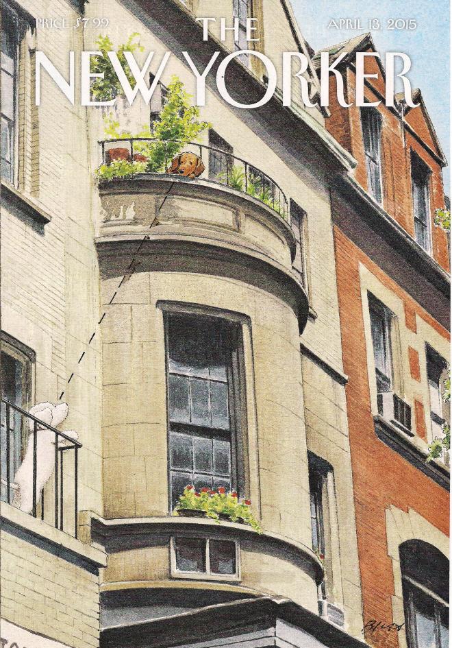 New Yorker April 13, 2015 SPRING IS IN THE AIR Cover for Social Media 17 APR 2015