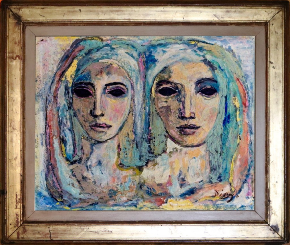 Deux Filles au Bleu 50 x 60cm 1968